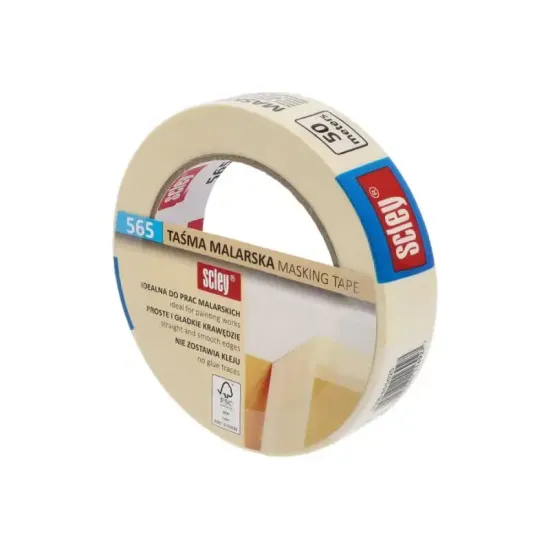 Masking tape - White rubber - 25 mm x 50 m - 0300-655025