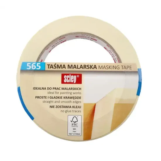 Masking tape - White rubber - 25 mm x 50 m - 0300-655025