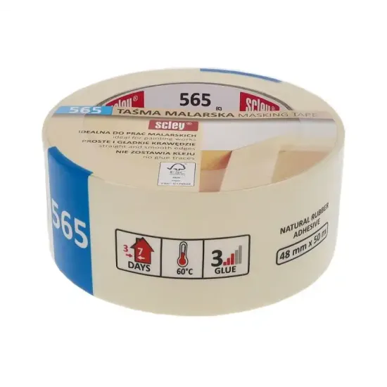 Masking tape - White rubber - 48 mm x 50 m - 0300-655048