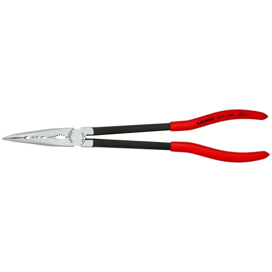 Long Reach Needle Nose Pliers With transverse profiles - 280 mm - 28 81 280
