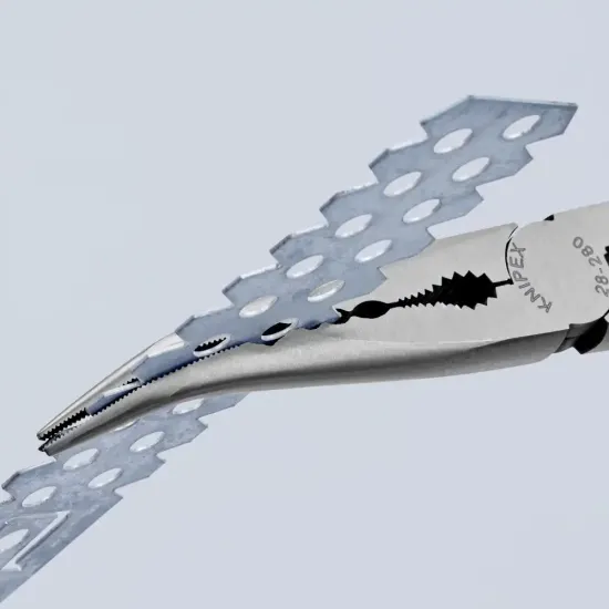 Long Reach Needle Nose Pliers With transverse profiles - 280 mm - 28 81 280