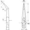 Long Reach Needle Nose Pliers With transverse profiles - 280 mm - 28 81 280