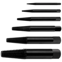 Screw extractor set in rotating plastic case - 5 pcs.