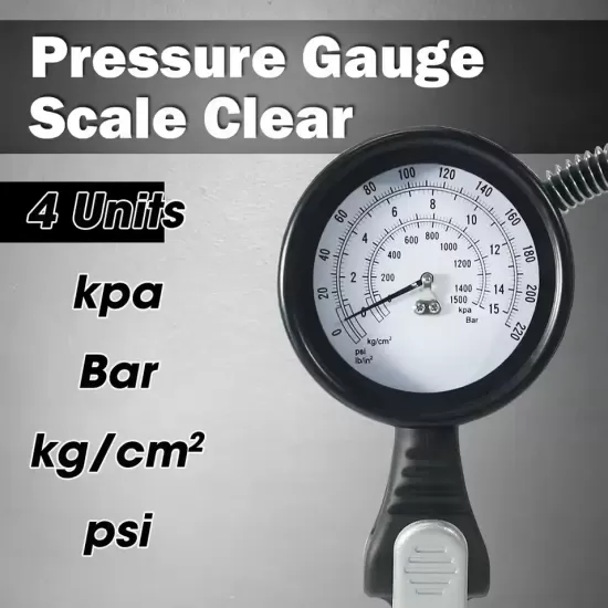 Professional Tire Inflator With Pressure Diaphragm Gauge - ZN308-3-1
