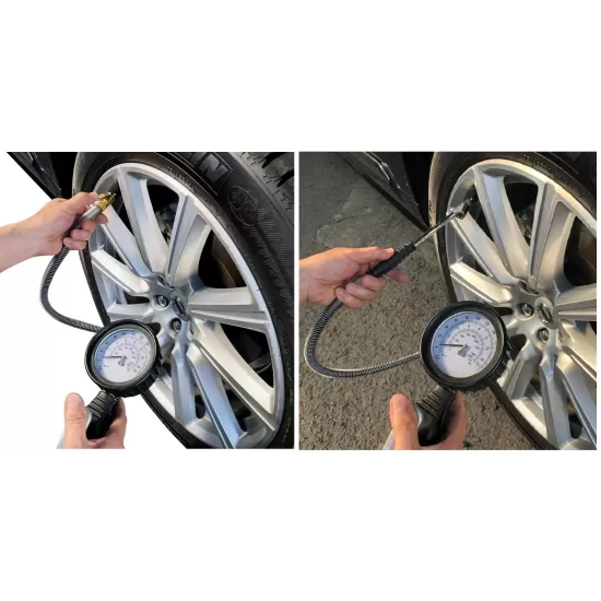 Professional Tire Inflator With Pressure Diaphragm Gauge - ZN308-3-1