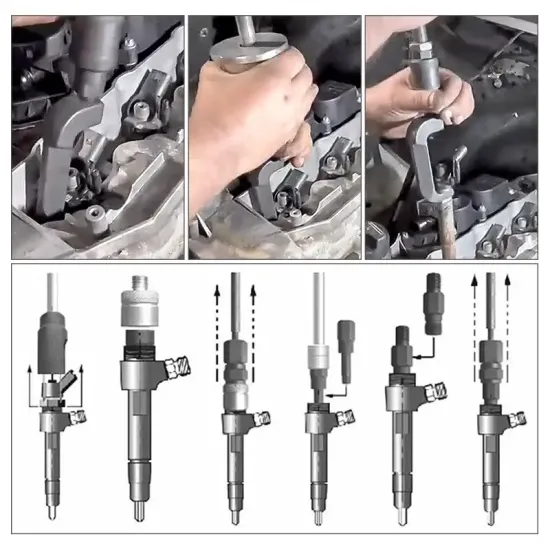Common Rail Injector Remover Tool Kit - 10 pcs - CK1715