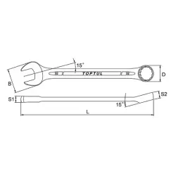 Standard Combination Wrench 15° Offset