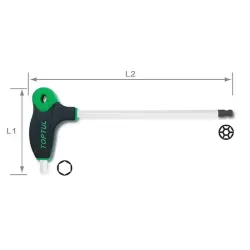L-Type Two Way Ball Point & Hex Key Wrench
