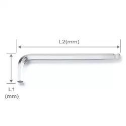 Ball Point Hex Key Wrench (Long Type) - 1/4"