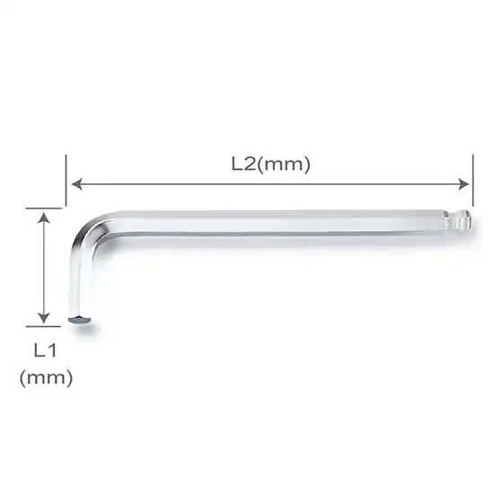 Ball Point Hex Key Wrench (Long Type) - 1/4" - AHBL0814