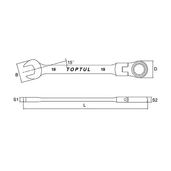 Flexible Ratchet Combination Wrench - AOAD