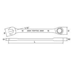 Pro-Series Ratchet Combination Wrench 