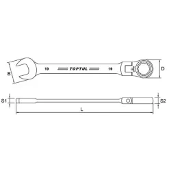 Pro-Series Flexible Ratchet Combination Wrench 