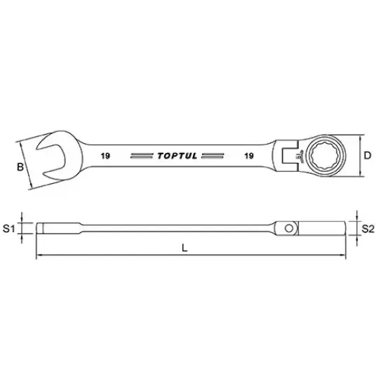 Pro-Series Flexible Ratchet Combination Wrench - AOAH
