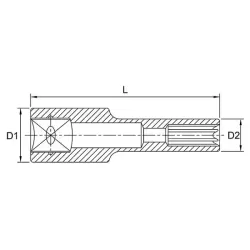 Вложки - тип Tоркс - Дълбоки - 1/2"