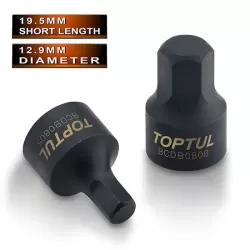 One-Piece Stubby Hex Bit Sockets - 1/4"