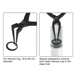 90° Long Retaining Ring Pliers (Internal Ring) - 7"