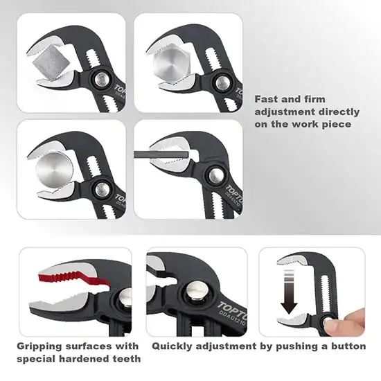 Professional Series Box-Joint Water Pump Pliers with Quick-Adjust Button - 7" - DDAG1207