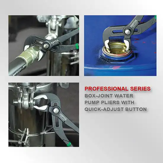 Professional Series Box-Joint Water Pump Pliers with Quick-Adjust Button - 10" - DDAG1210