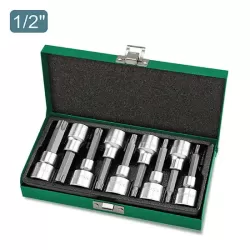 Long Star Bit Socket Set 1/2" - 9 pcs