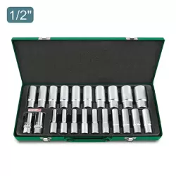 Flank Deep Socket Set 1/2" - 22 pcs