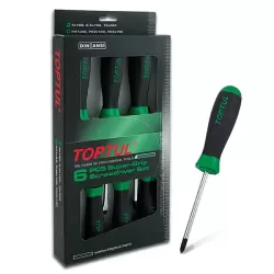 Slotted & Phillips Super-Grip Screwdriver Set - 6 pcs