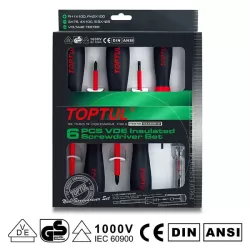 VDE Insulated Screwdriver Set - 6 pcs