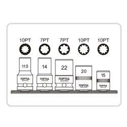 Вложки за спирачни апарати - 1/2" & 3/8" - Комплект на релса - 5 бр.