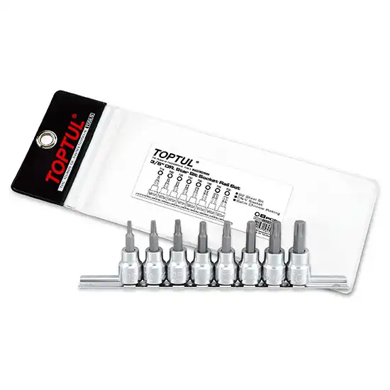 Star Bit Socket Rail Set 3/8" dr. - 8 pcs - GAAG0804