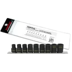 Damaged Bolt Remover Socket Rail Set 1/2" dr. -  9 pcs