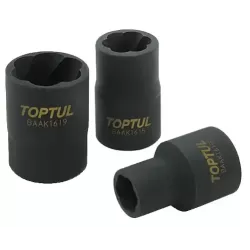 Damaged Bolt Remover Socket Rail Set 1/2" dr. -  9 pcs