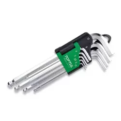 Long Type Ball Point Hex Key Wrench Set - 9 pcs