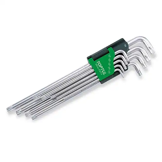 Long Type Star Key Wrench Set (Short-Arm Star Key End Type) - 9 pcs - GAAL0923