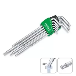 Long Type Ball End Star & Tamperproof Key Wrench Set - 9 pcs