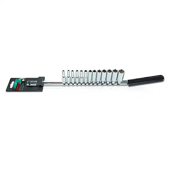 Deep Socket Rail Set 1/4" dr. 6 pt. - 13 pcs - GAAQ1309