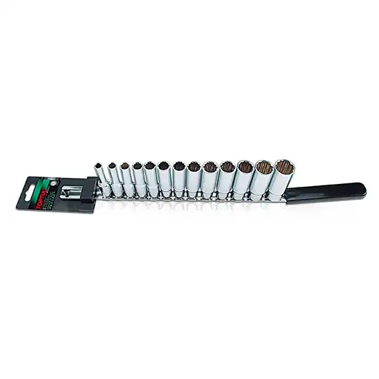 Deep Socket Rail Set 3/8" dr. 12 pt. - 13 pcs - GAAQ1313