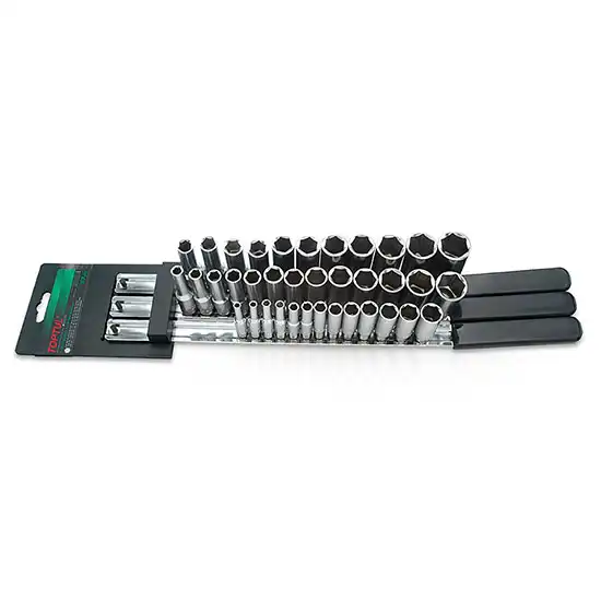 Вложки - Шестостен - Дълбоки - 1/4", 3/8", 1/2" - Комплект на релса - 37 бр. - GAAQ3703