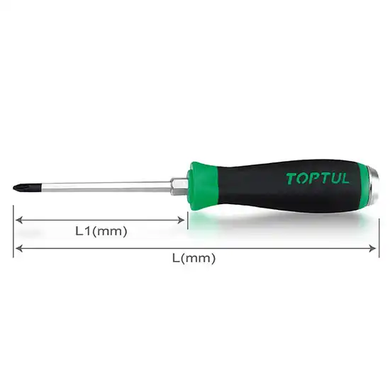 Go-Thru Slotted & Phillips Screwdriver Set (Hexagon Steel & Hexagon Driver) - 6 pcs - GAAT0601