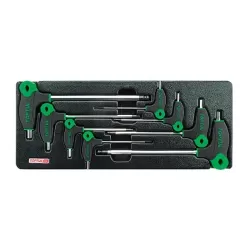 L-Type Two Way Ball Point & Hex Key Wrench Set - 8 pcs