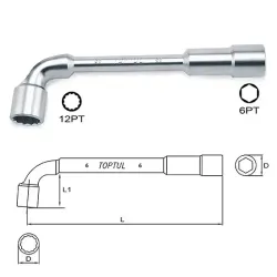 Angled Socket Wrench Set - 10 pcs