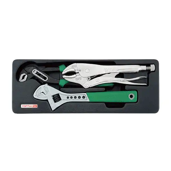 Adjustable Wrench & Pliers Set - 3 pcs - GBAT0303