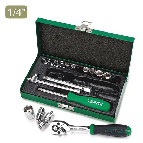 Socket Set 1/4" dr. - 17 pcs - GCAD1702