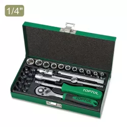 Гедоре Комплект - 27 части - 1/4" - 6 стенни