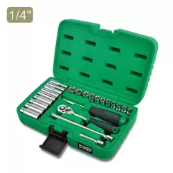 Professional Grade 1/4" Flank Socket Set - 24 pcs