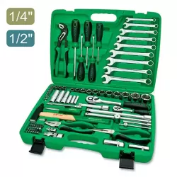 Professional Grade 1/4" & 1/2" Tool Kit - 80 pcs