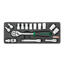 Flank Socket Set - 1/2" - 15 pcs