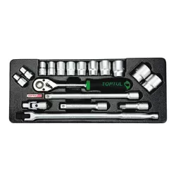 Flank Socket Set - 1/2" - 18 pcs