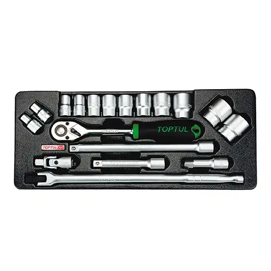 Flank Socket Set - 1/2" - 18 pcs - GCAT1801
