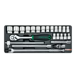 Flank Socket Set - 1/2" - 24 pcs