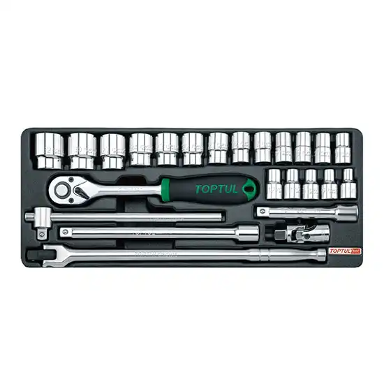 Flank Socket Set - 1/2" - 24 pcs - GCAT2402